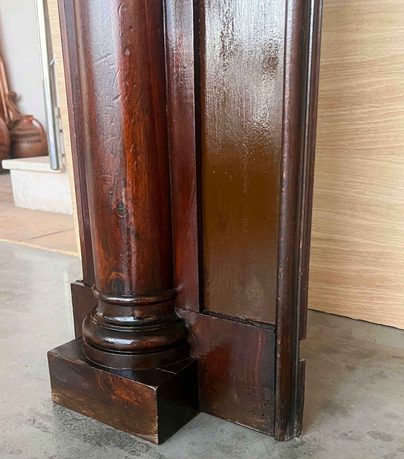 photo furniture Manteau de cheminée d'époque de style édouardien en chêne, Espagne, fin du XIXe siècle