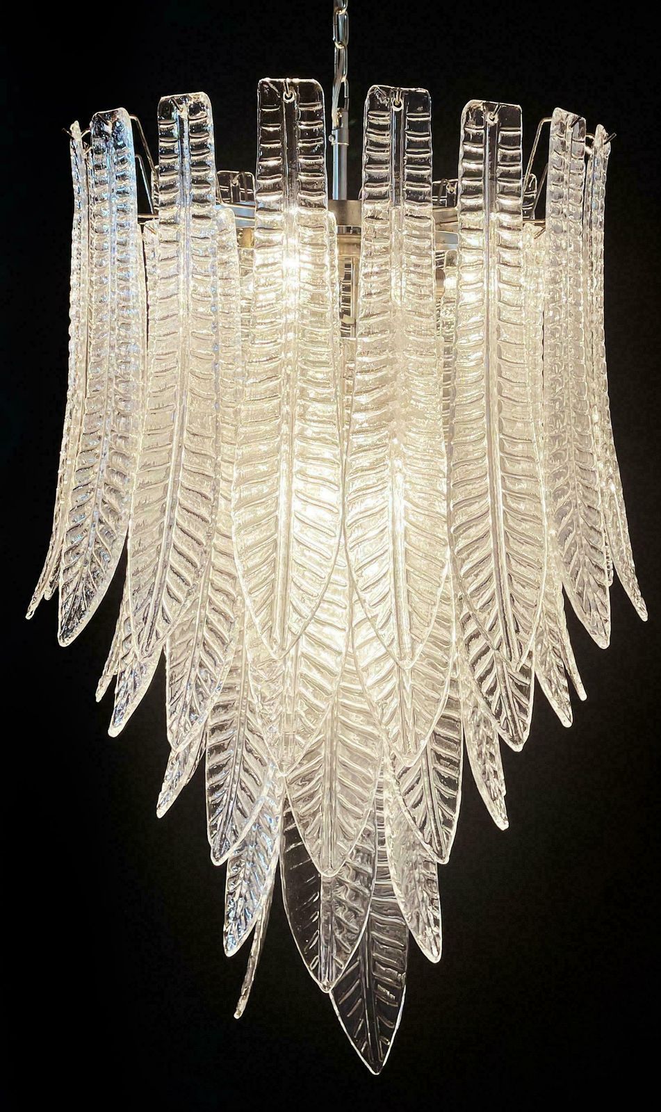 Lighting Magnificent Huge Italian Murano Felci Glass Chandelier   52 Glasses photo