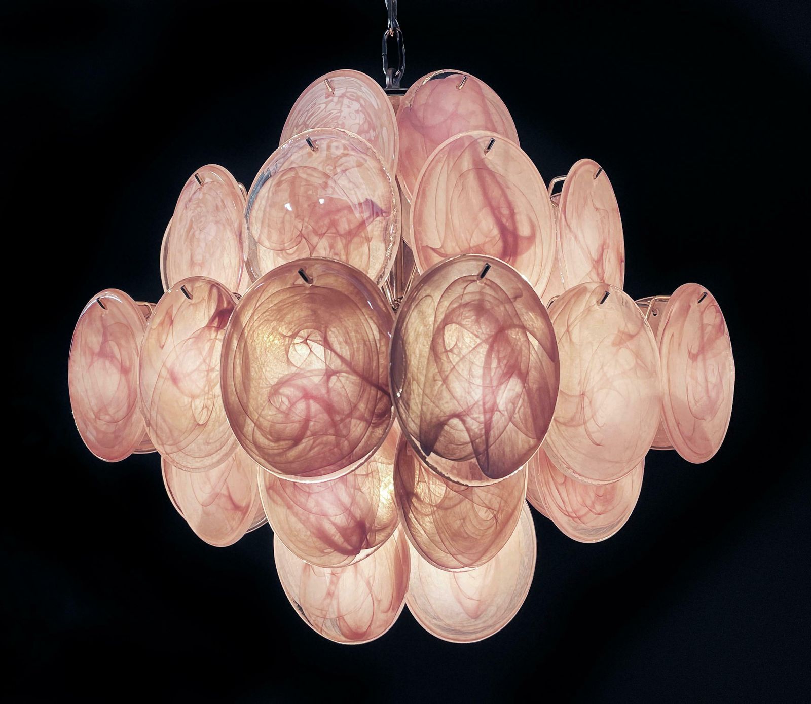 photo furniture Disc Murano Glass Chandelier By Vistosi Style