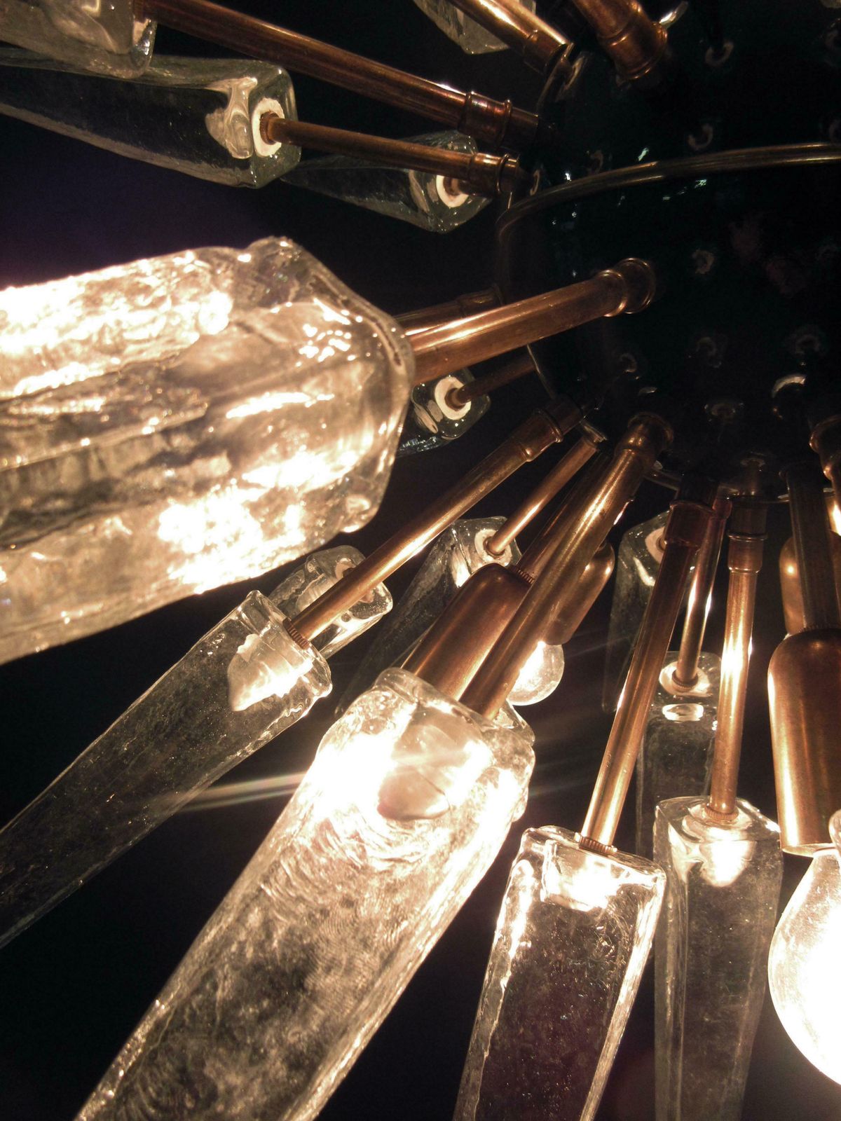 photo buy Exceptional Pair Of Glass Sputnik Chandeliers, Murano