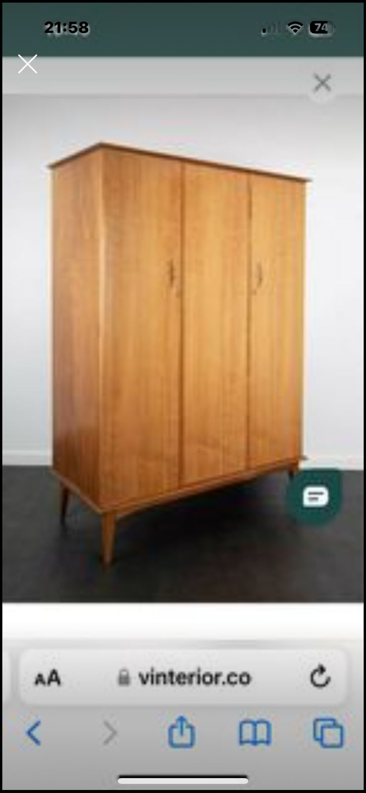 Alfred Cox Mid Century Walnut Triple Wardrobe photo Furniture