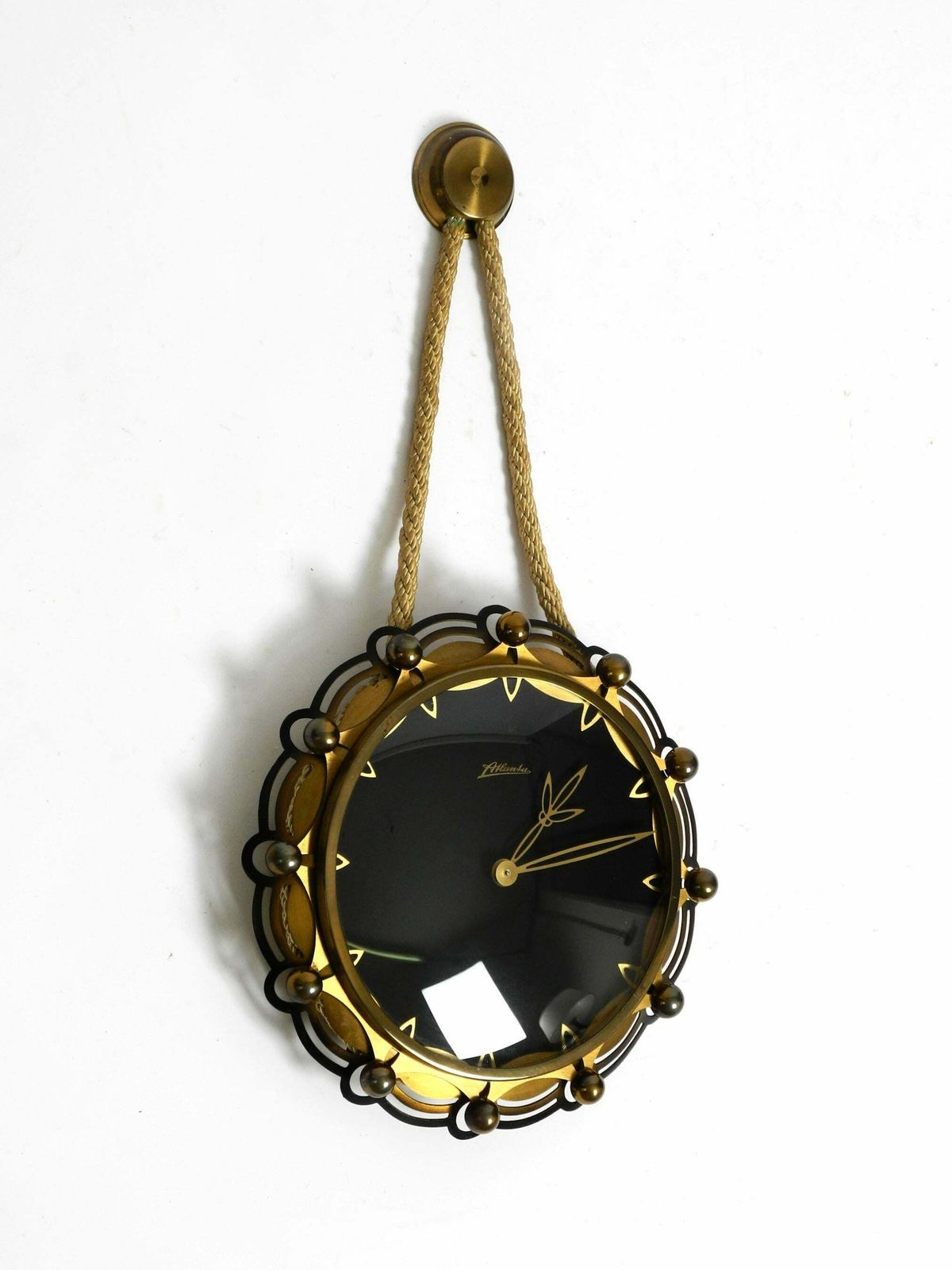 1950s Mechanical Atlanta Wall Clock With A 10 Day Movement And A Gong Strike photo furniture