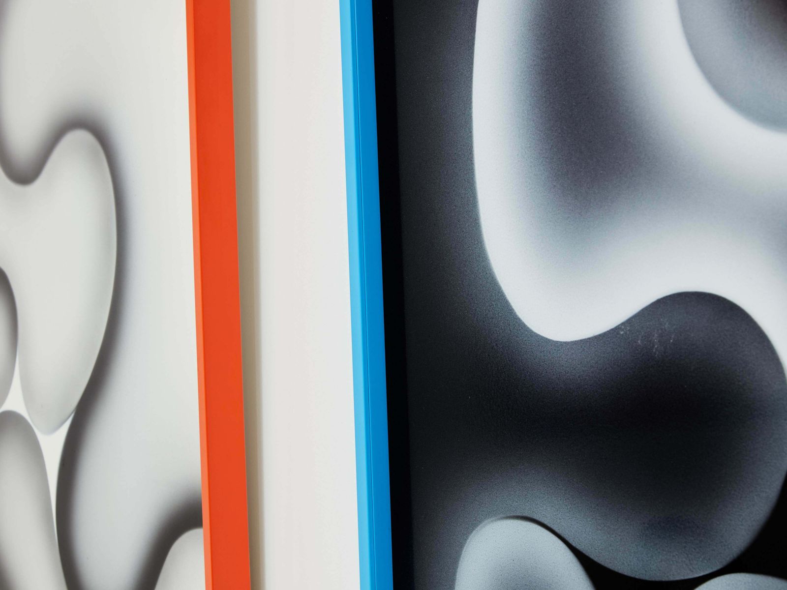 Les Simonnet Unique Pieces Diptyque peint sur lucite encadré, 1996 photo for sale