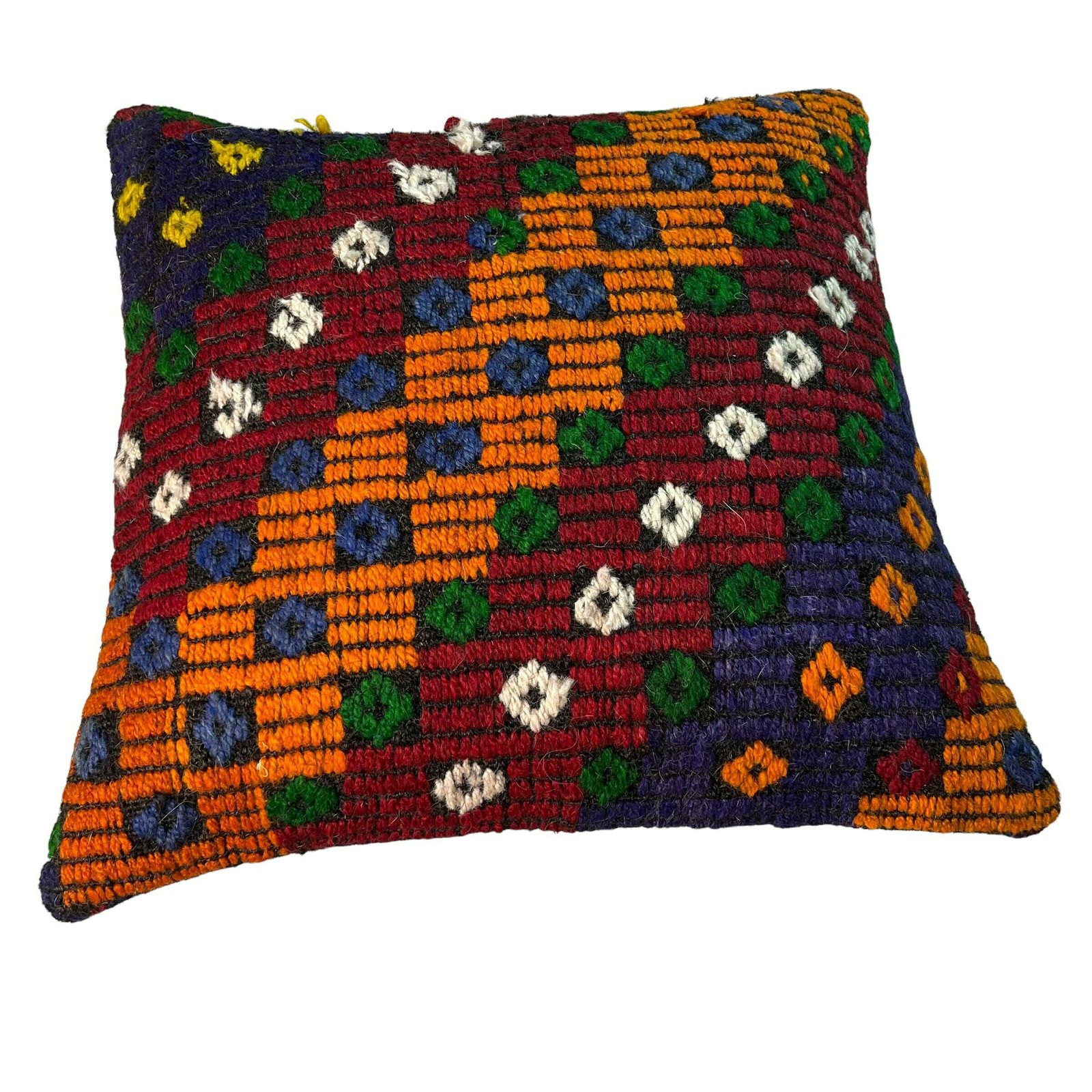 Ethnic Kilim Pillow, 18x18 Pillow Cover, Bohemian Kilim Pillow, Handwoven Kilim Pillow, Sofa Throw Pillow, Meditation Kilim Cover photo Textiles