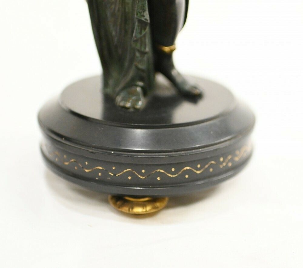 Pair Grand Tour Candelabras Egyptian Figurines Candlesticks 1840 photo 1850.0