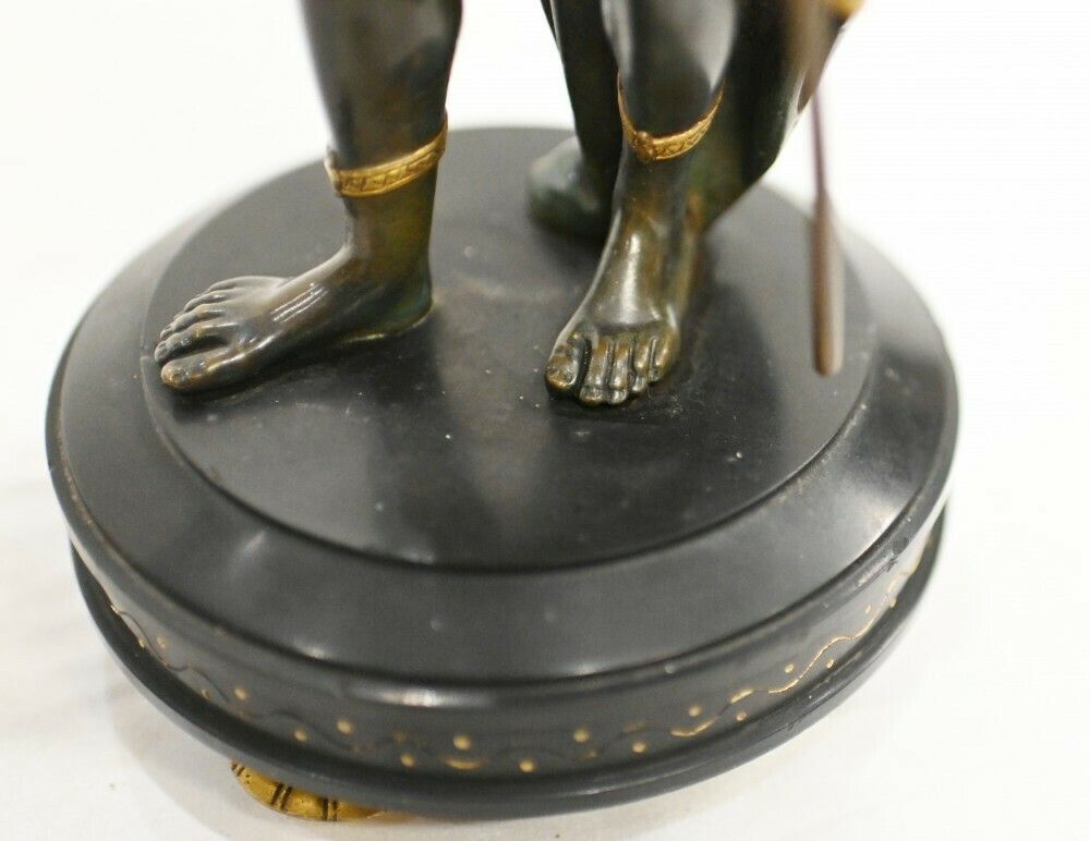 photo for sale Pair Grand Tour Candelabras Egyptian Figurines Candlesticks 1840
