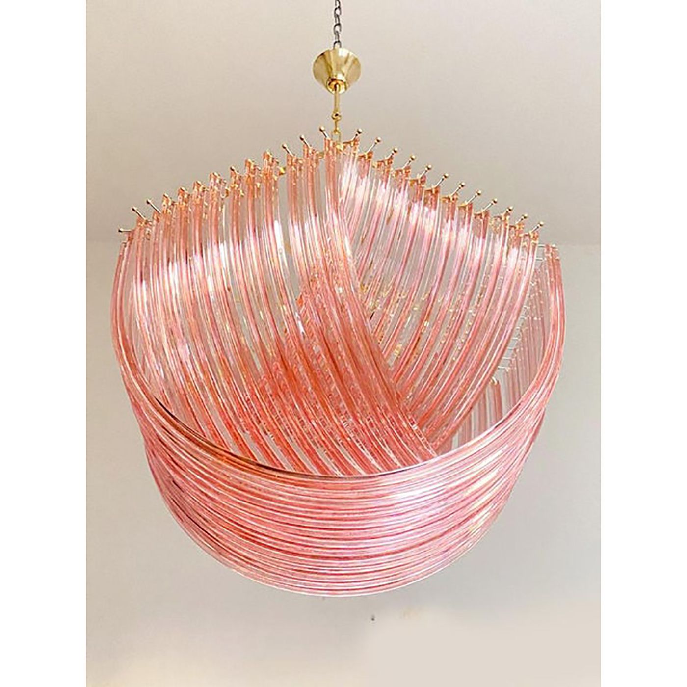 Contemporary Exagonal Bundled Triedro Murano Glass Chandelier photo Lighting