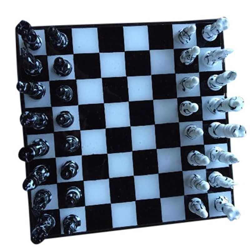 4320.0 Contemporary Vetro Di Murano Chess Board Scacchiera, Made In Italy photo