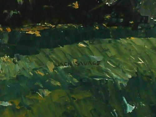 Oil On Card By Jack Savage Coastal Ruins photo for sale