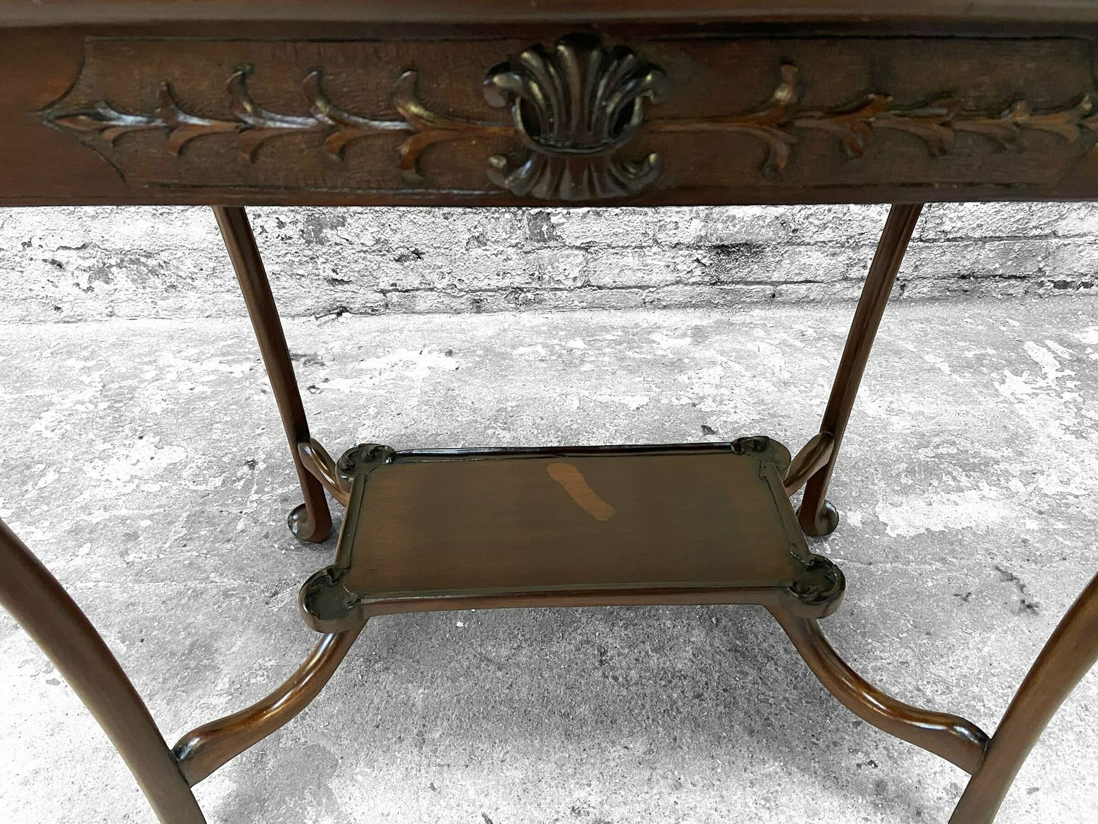 Antique Side Table / English, Edwardian Circa 1910 / Carved Details / Free Delivery photo vintage