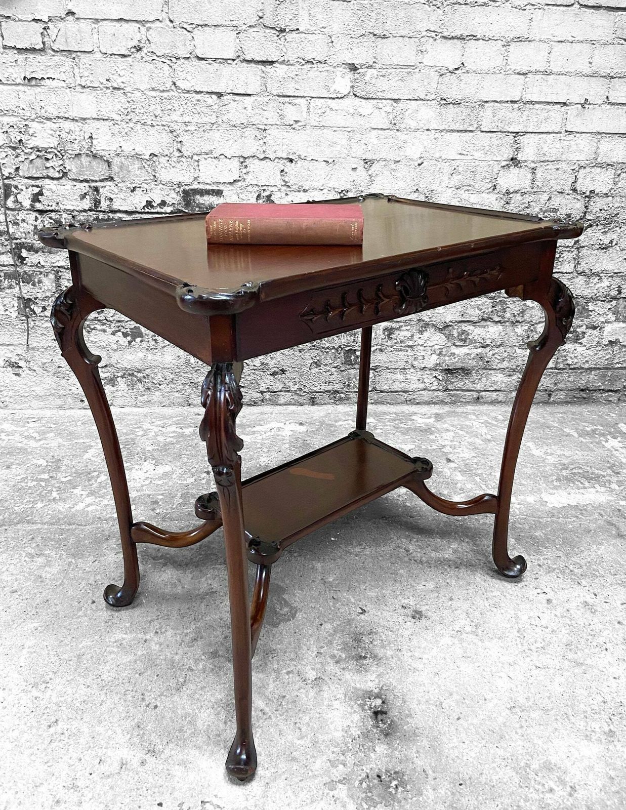 photo for sale Antique Side Table / English, Edwardian Circa 1910 / Carved Details / Free Delivery