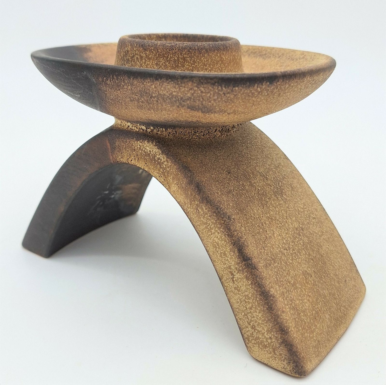 Ceramic Candlestick From The Karlsruher Majolika By F. Glatzle. 1966