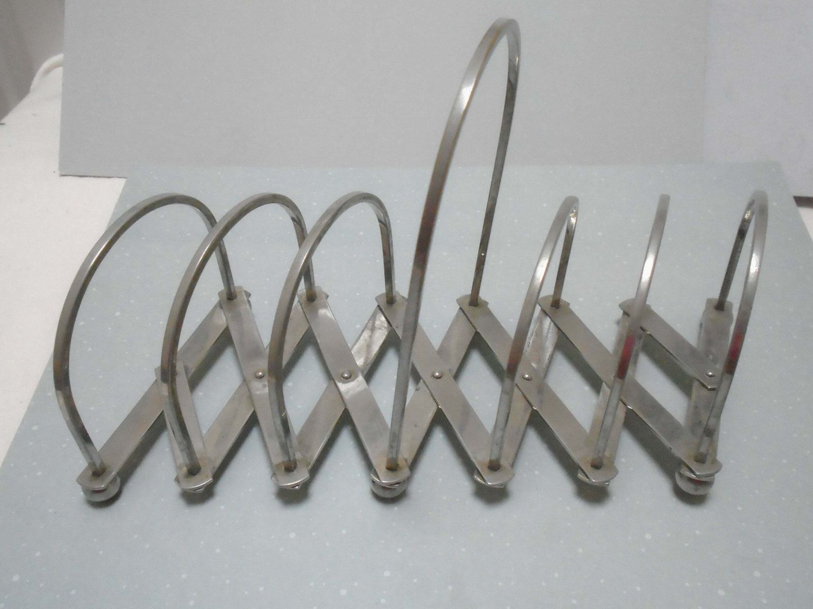 Concertina Desk Organizer, Letter Or File Holder, Industrial Table Storage Rack, Toast Rack photo furniture