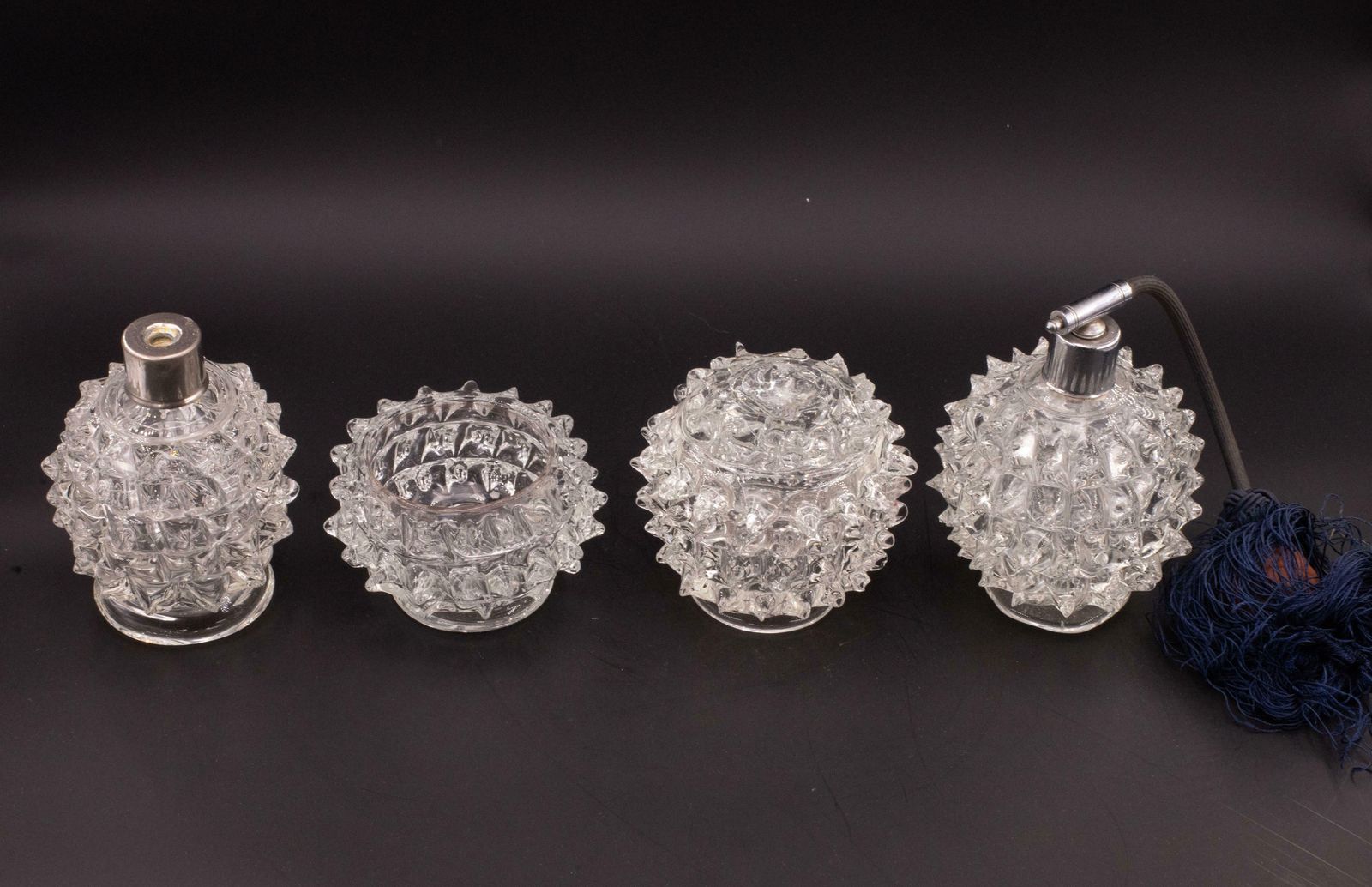 Set Of 4 Ercole Barovier Rostrato Murano Italian Glass Vase For Barovier & Toso photo for sale