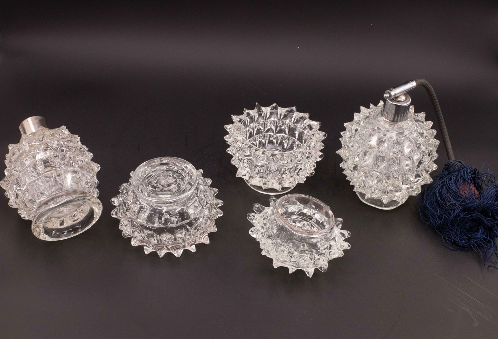 Set Of 4 Ercole Barovier Rostrato Murano Italian Glass Vase For Barovier & Toso photo 868.0