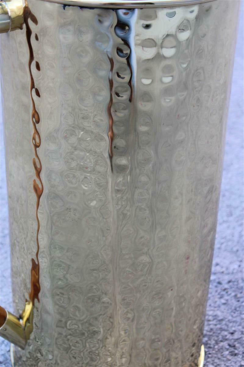 Elegance Of The Bamboo And Solid Brass Umbrella Stand. Italian Design From The 70s photo vinterior