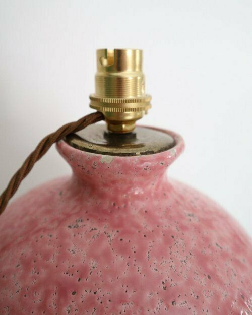 Rare Pink Ceramic Table Lamp By Jerôme Massier, Vallauris Circa 1950 photo buy