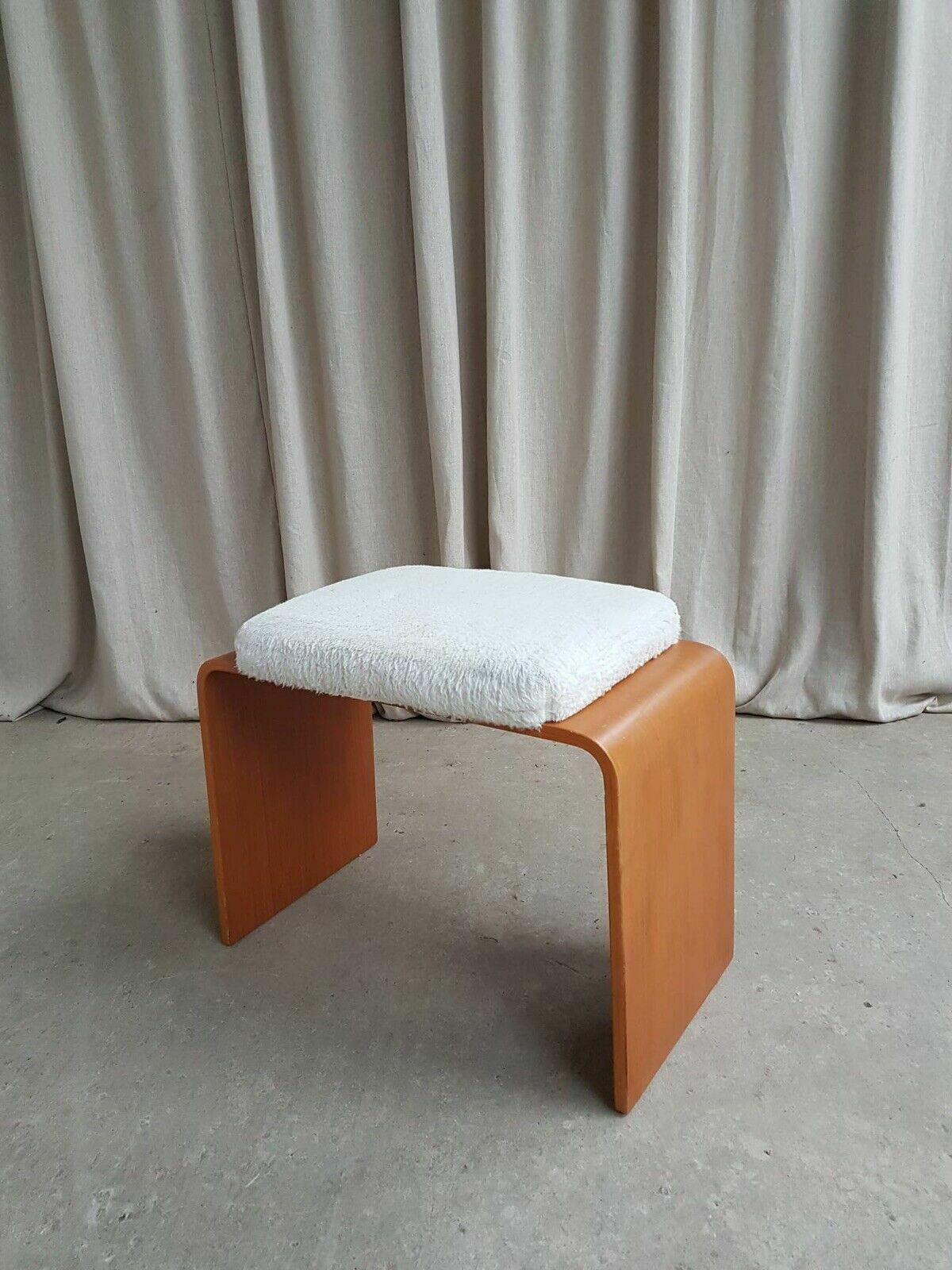 Vtg Mid Century Bentwood Footstool Stool Retro Danish Scandi Modernist R409 photo vintage
