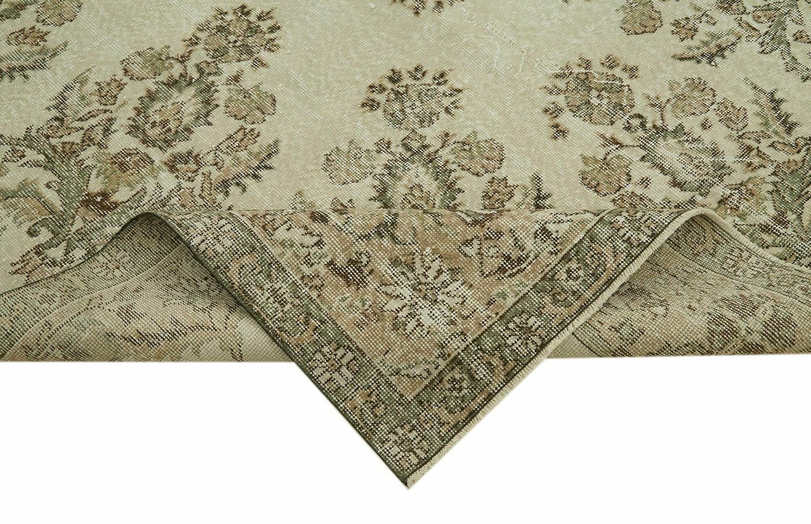 Handmade Beige Turkish Vintage Area Rug 208 Cm X 307 Cm photo vinterior