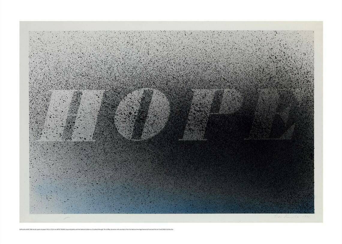 Original Ed Ruscha Museum Print   Hope   Stunning Authentic Poster From The 'Coolest Artist In The World'