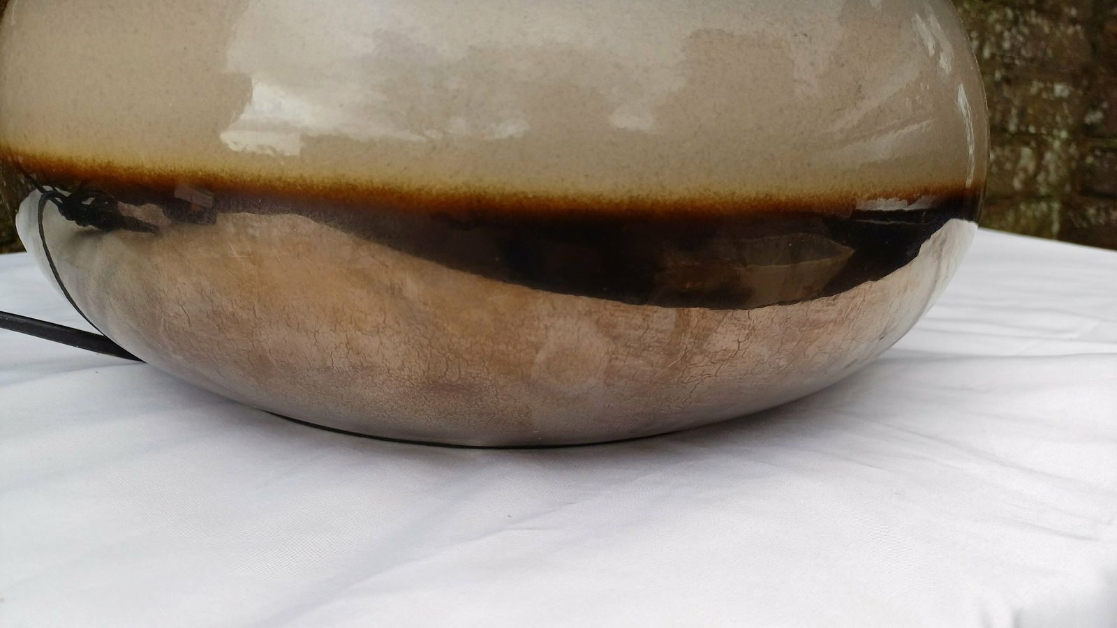 Statement Lamp And Shade   1990s Browns, Golds, Beiges   Maison Label photo buy