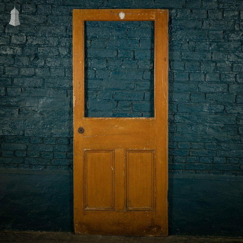Half Glazed Door, 3 Moulded Panel Pine