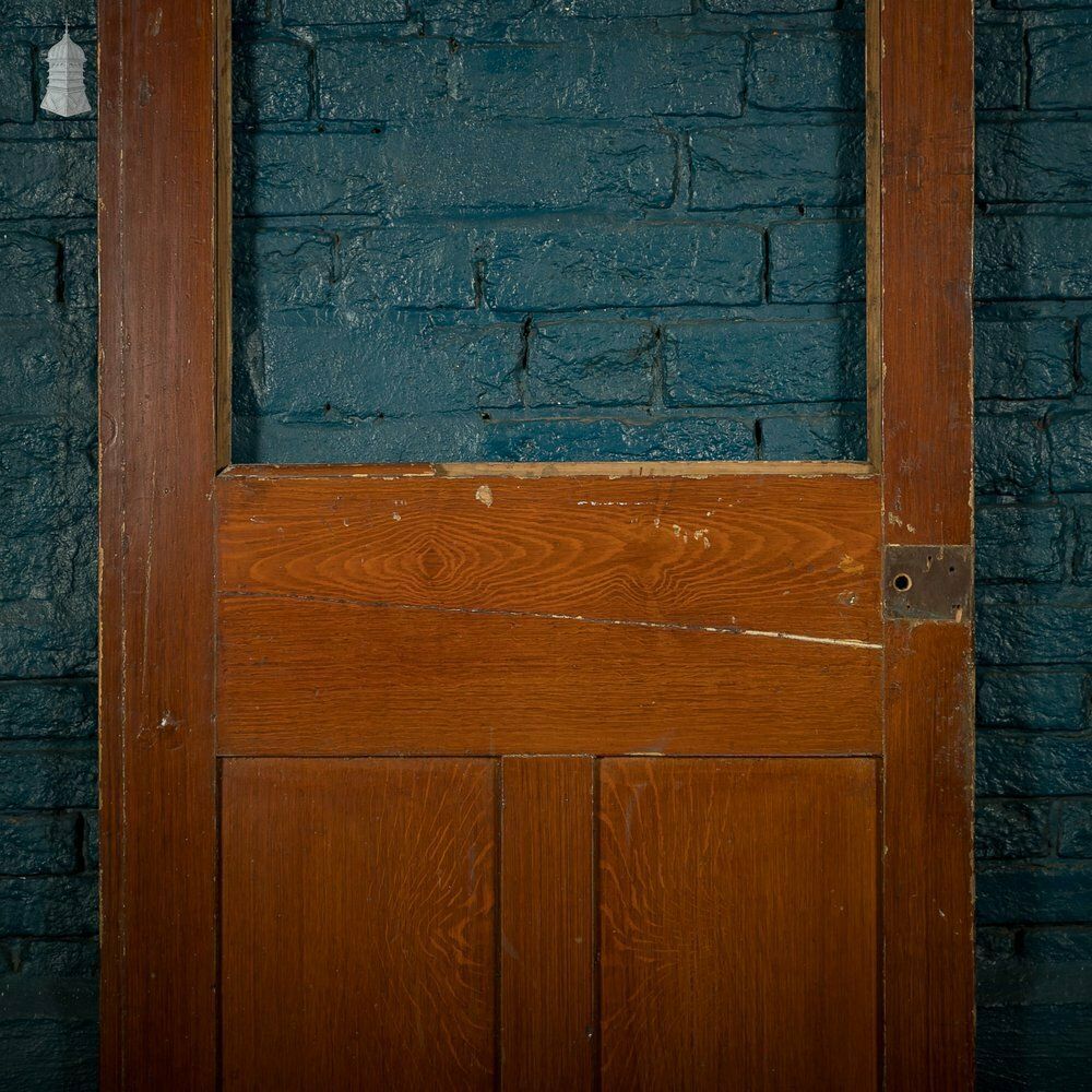 100.0 Half Glazed Door, 3 Moulded Panel Pine photo