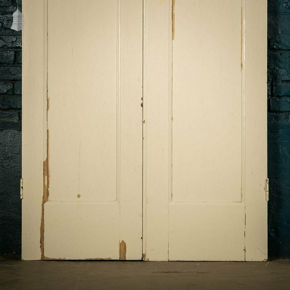 Pine Paneled Shutters, 2 Panel White Painted Set Of 2 Pairs photo Home Fixtures