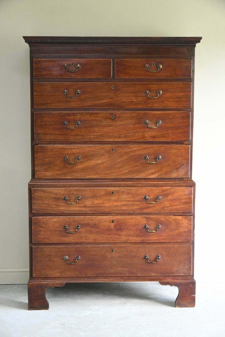 Antique Georgian Mahogany Chest On Chest photo 1395.0