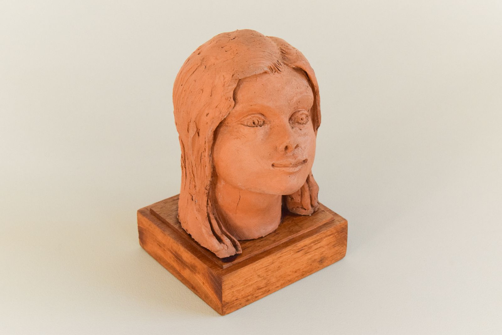 Mid 20th Century Original Terracotta Sculpture Bust Of A Female By Winifred Slater photo furniture