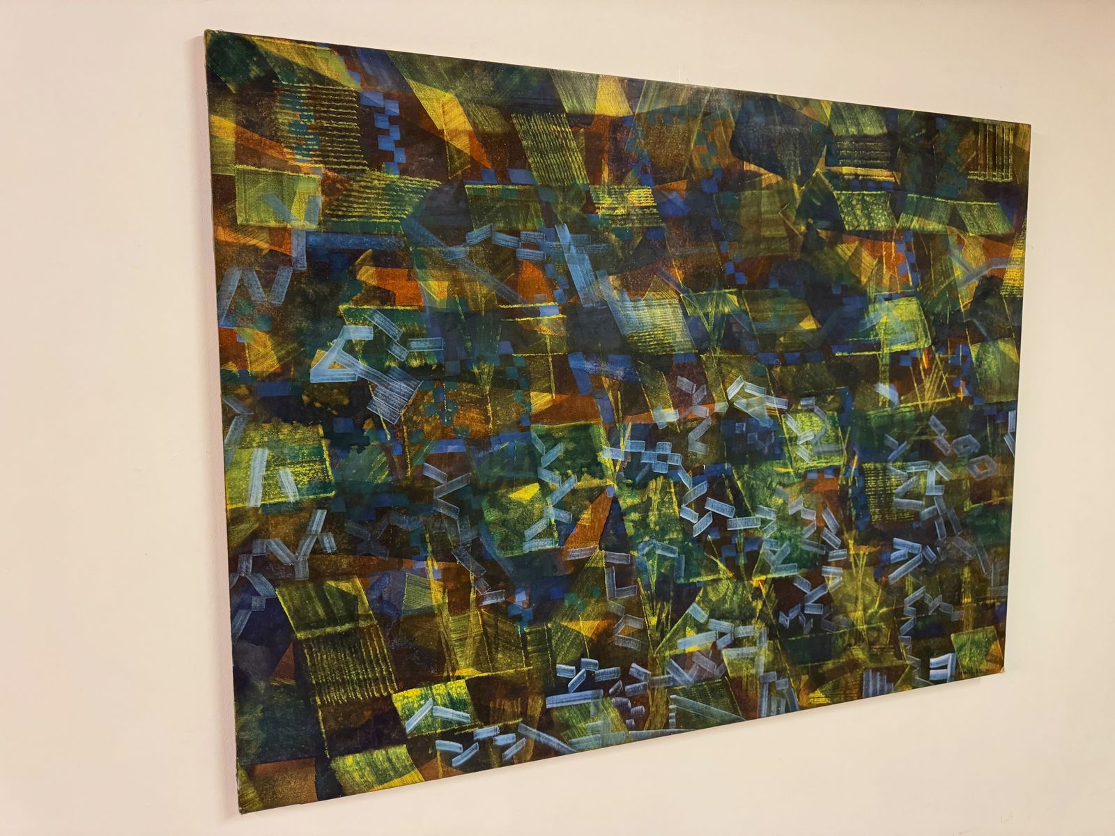 Large 1970s Italian Abstract Painting photo furniture