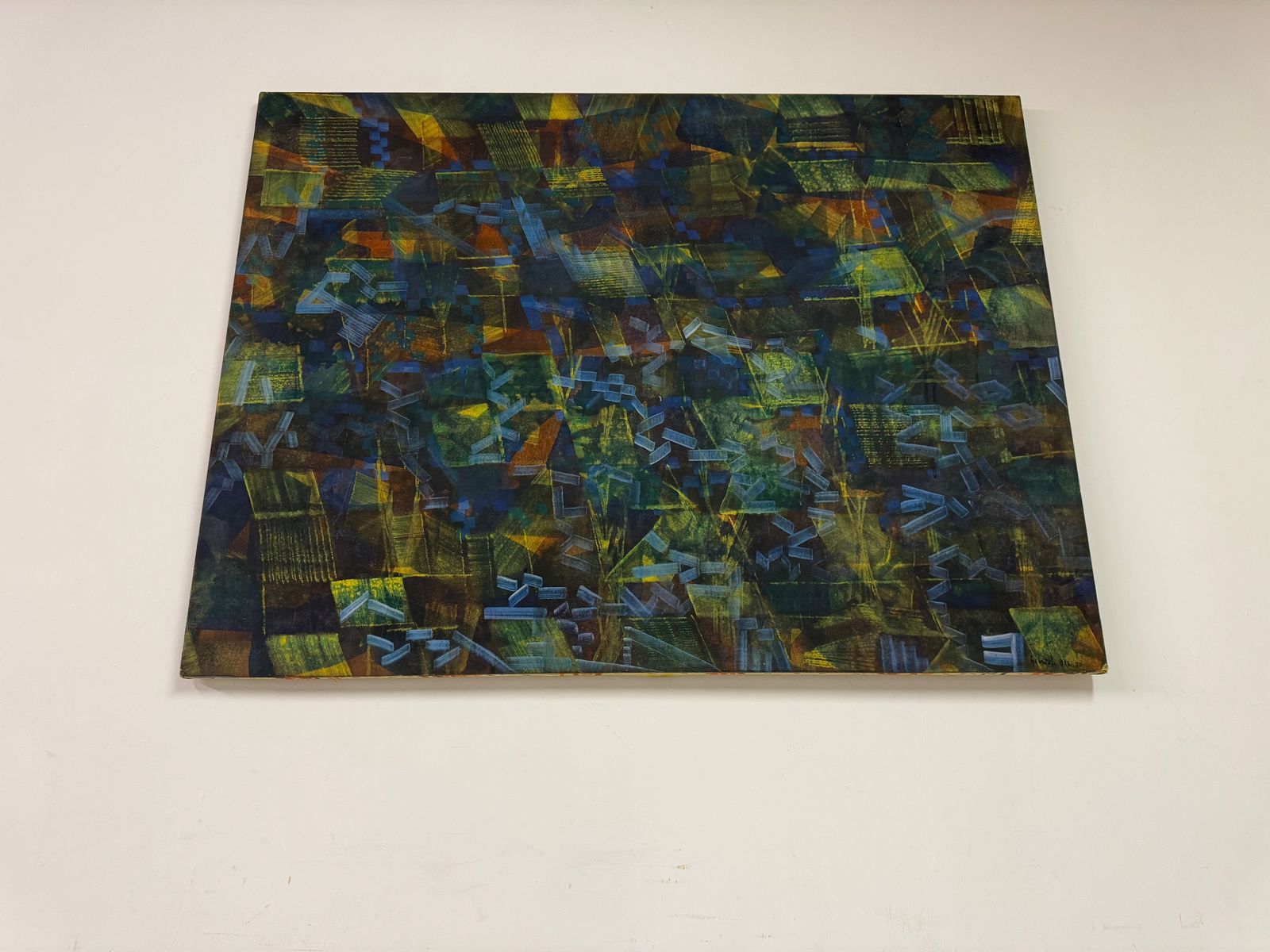 Art Large 1970s Italian Abstract Painting photo