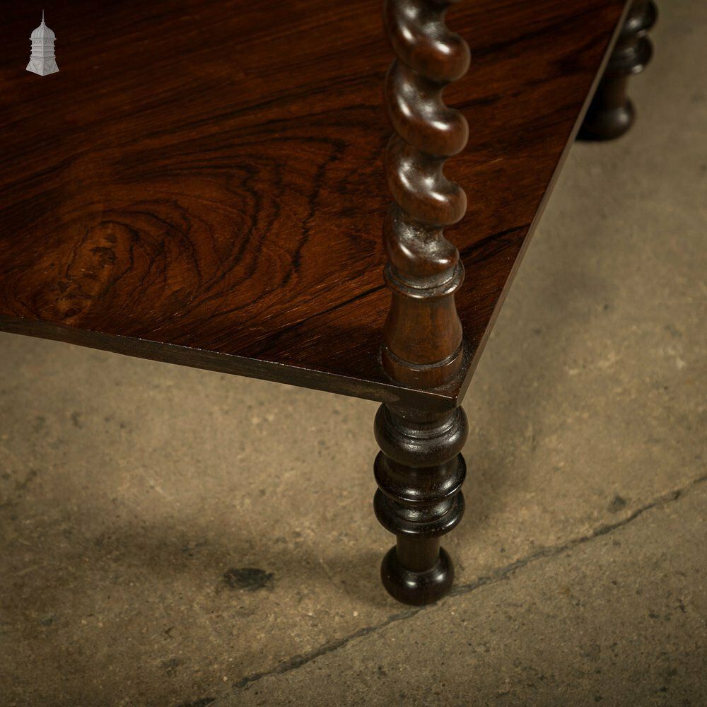 photo vintage Corner Whatnot Rosewood, 4 Shelves With Barley Twist Supports, 19th C