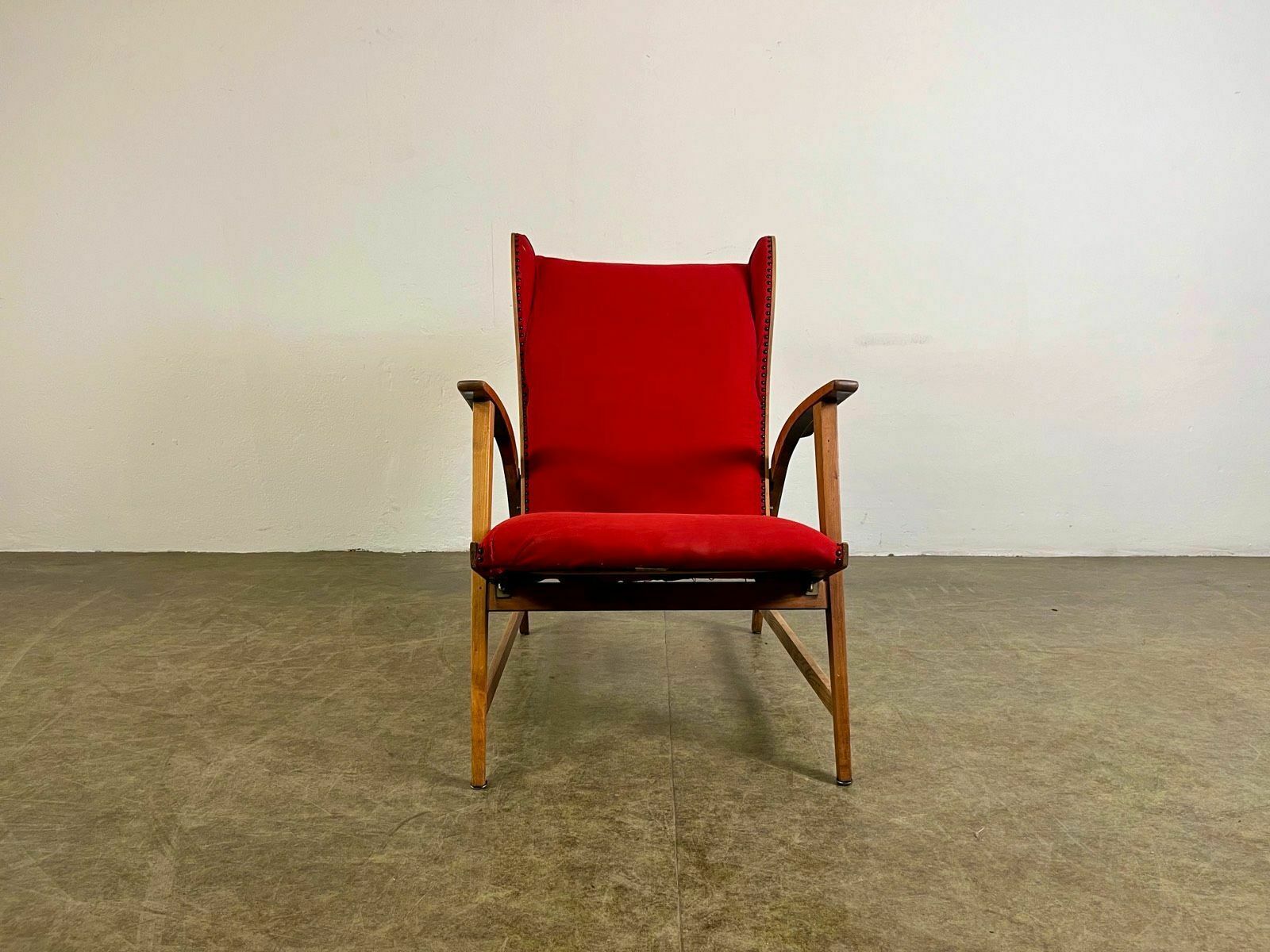 Knoll Antimott Armchair Wing Chair 1950 Mid Century photo vintage