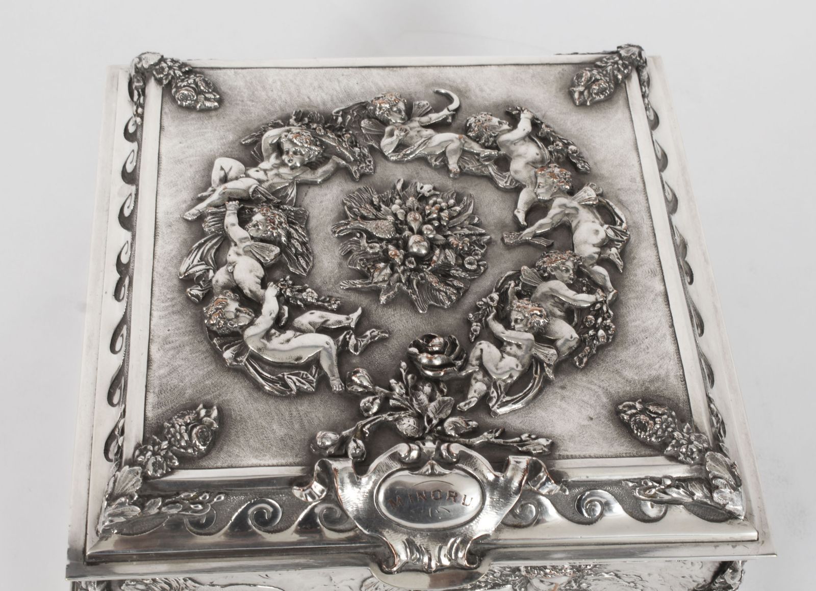 photo buy Victorian Silver Plated Jewellery Casket Walker And Hall 19thc