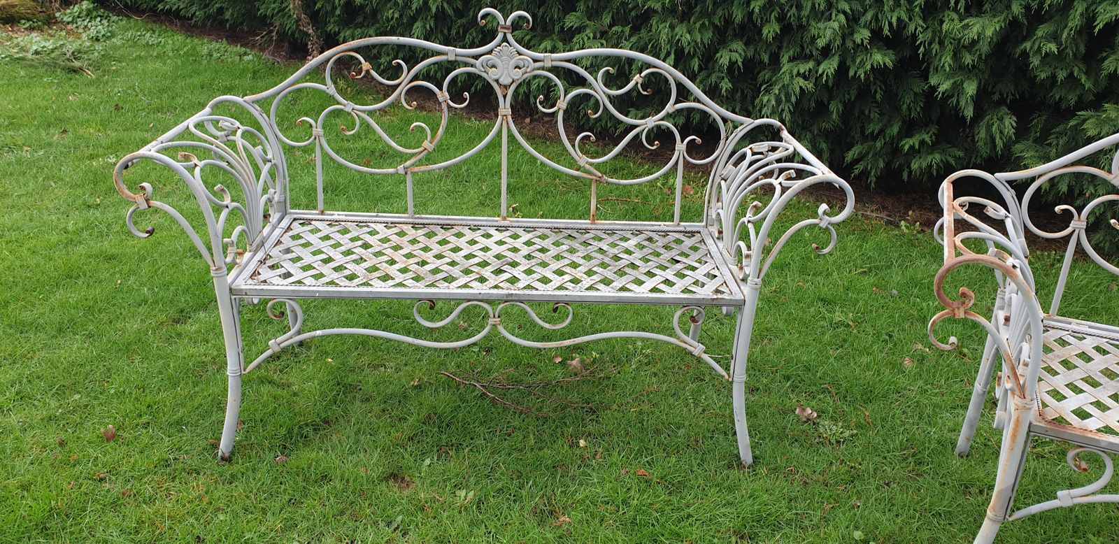 Pair French Conservatory Benches photo furniture