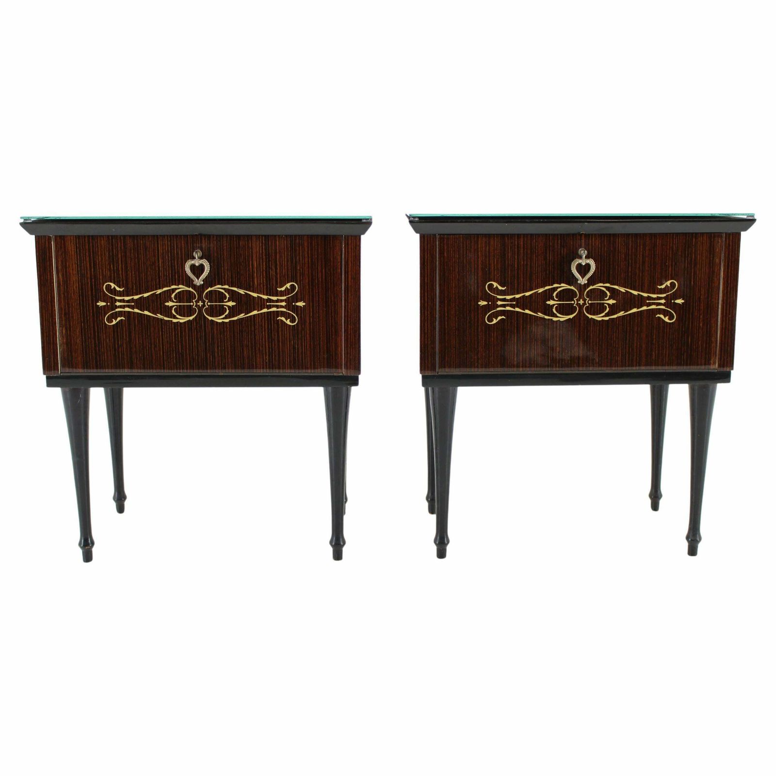 1960s Pair Of Italian Bedside Tables