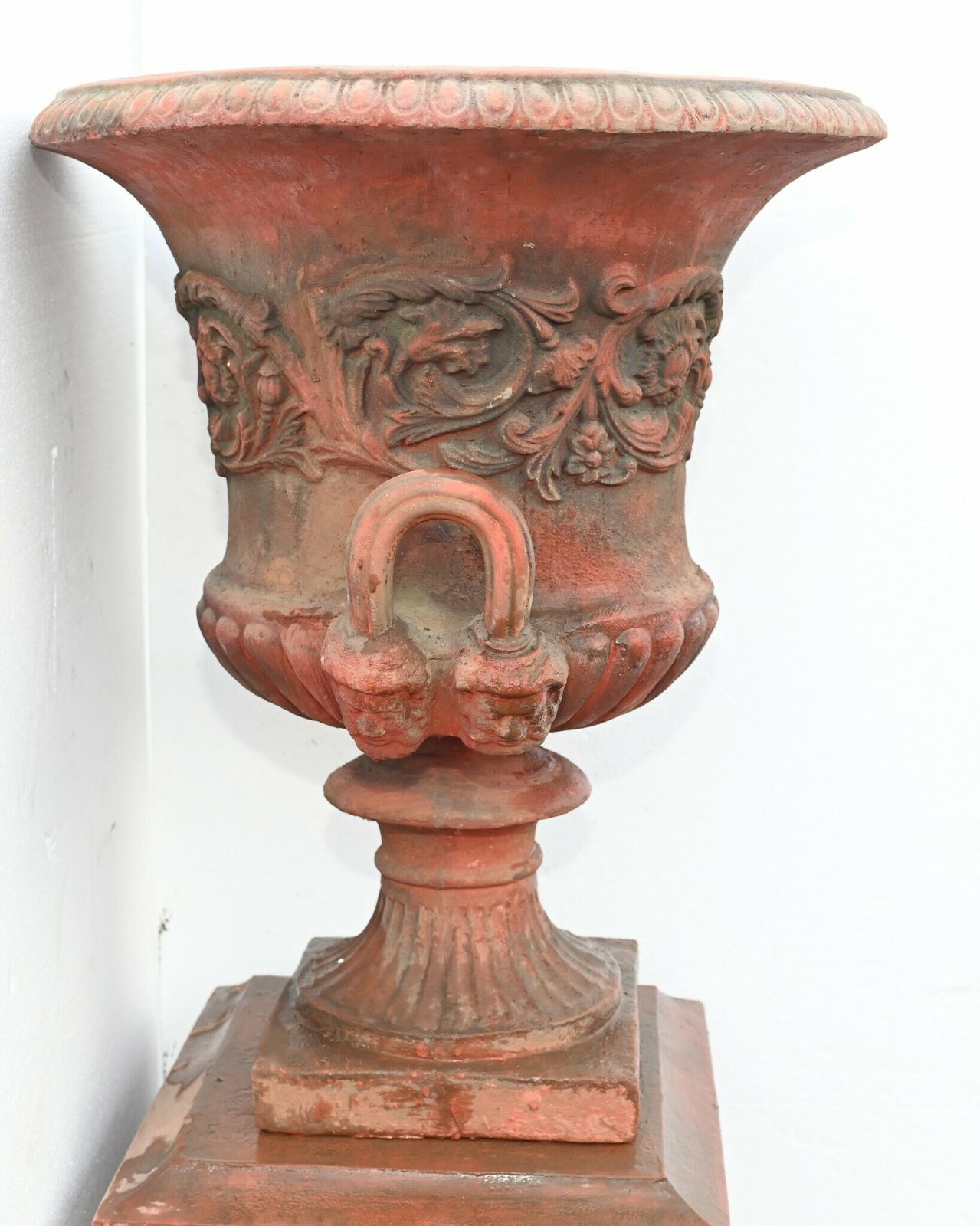 Pair Georgian Terracotta Urns   Garden Vase On Pedestal Thomas Hope photo Home Decor