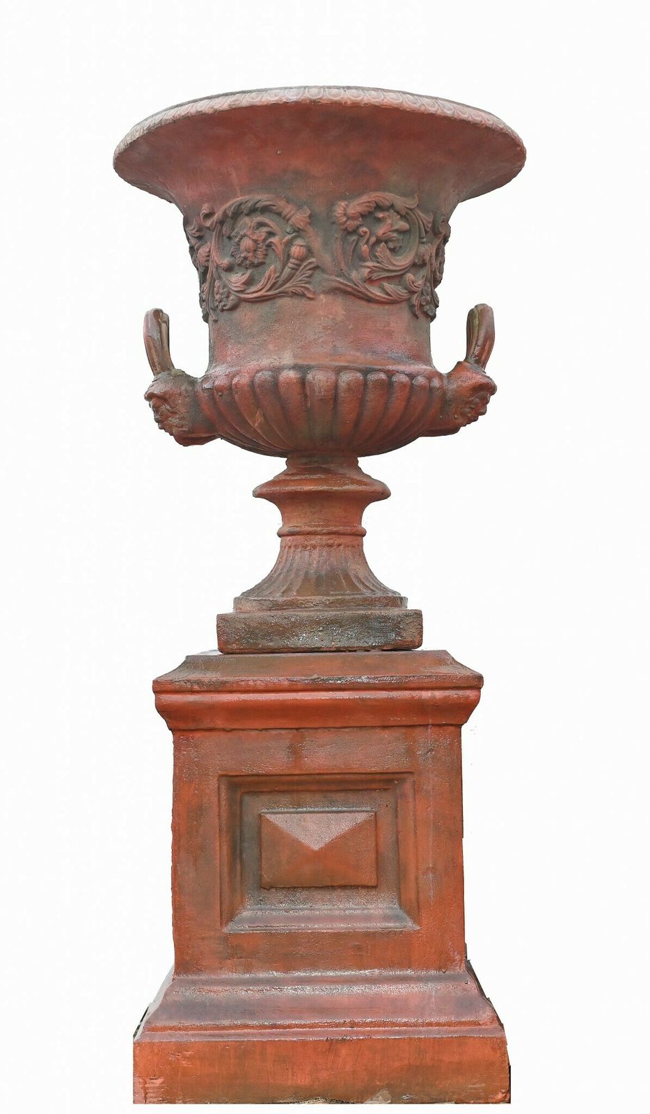 Pair Georgian Terracotta Urns   Garden Vase On Pedestal Thomas Hope photo buy