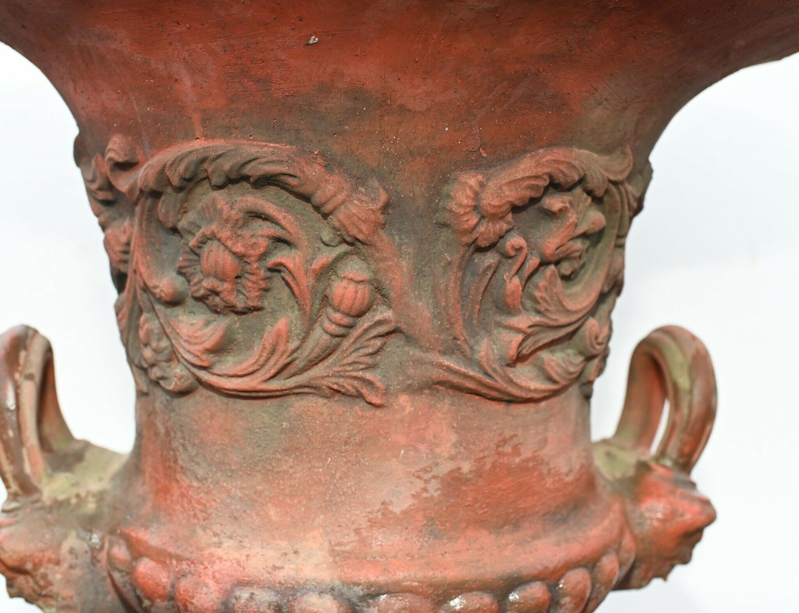 photo vinterior Pair Georgian Terracotta Urns   Garden Vase On Pedestal Thomas Hope