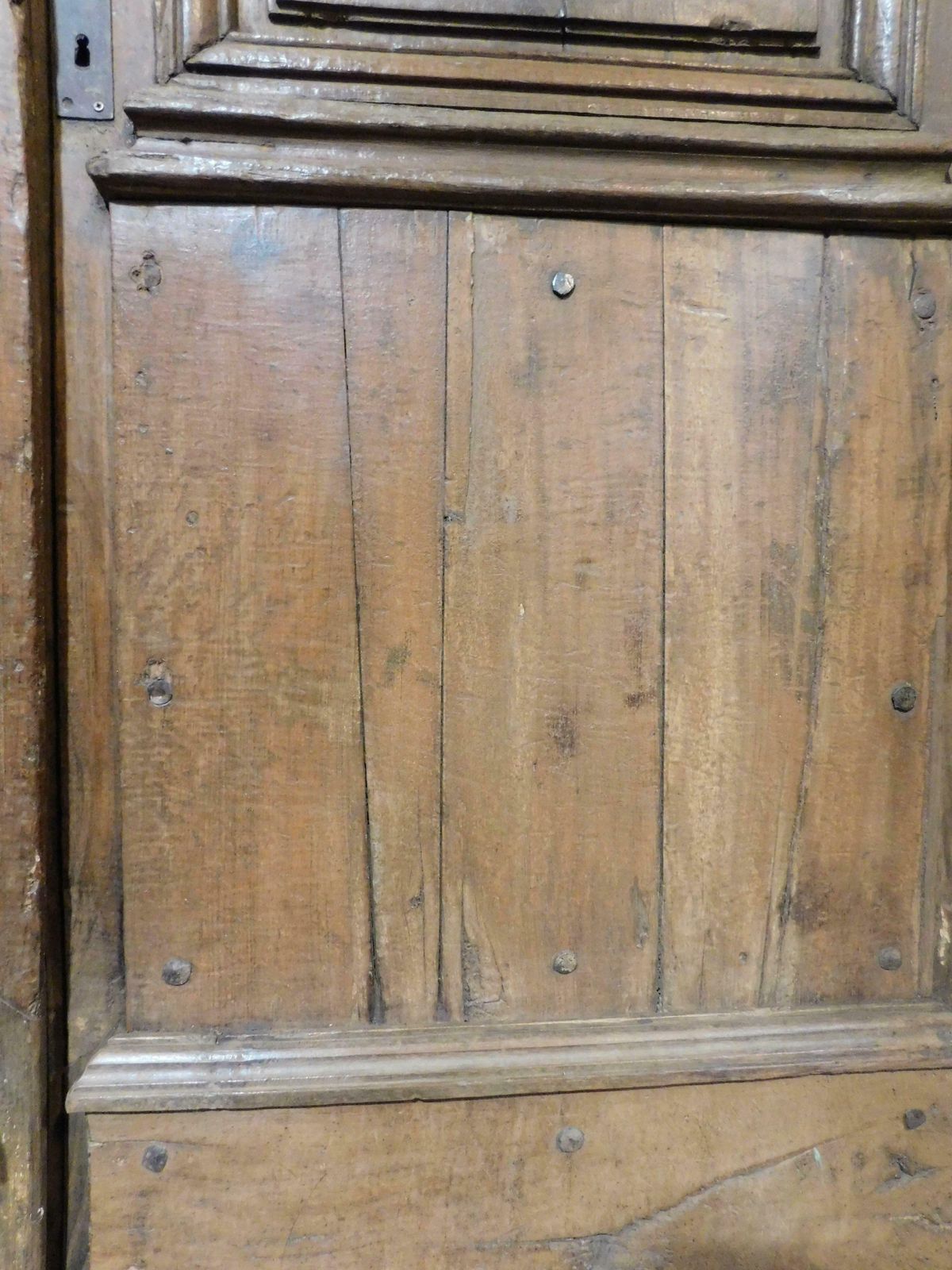 Double Wing Entrance Main Old Door, Carved In Walnut Wood With Beam, Italy photo buy