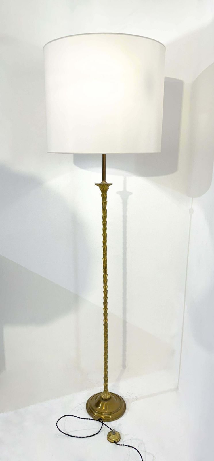 Mid Century Brass Floor Lamp By Maison Baguès, France, 1950s photo 2980.0