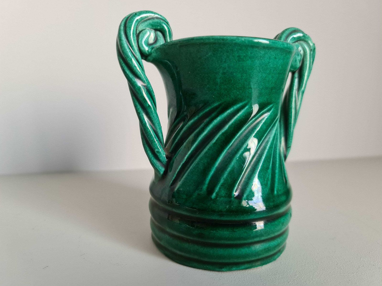 Vase Signed Vallauris Antique Style 1960 / French Ceramic / French Riviera / Artisanal Work / France / 20th Century photo for sale