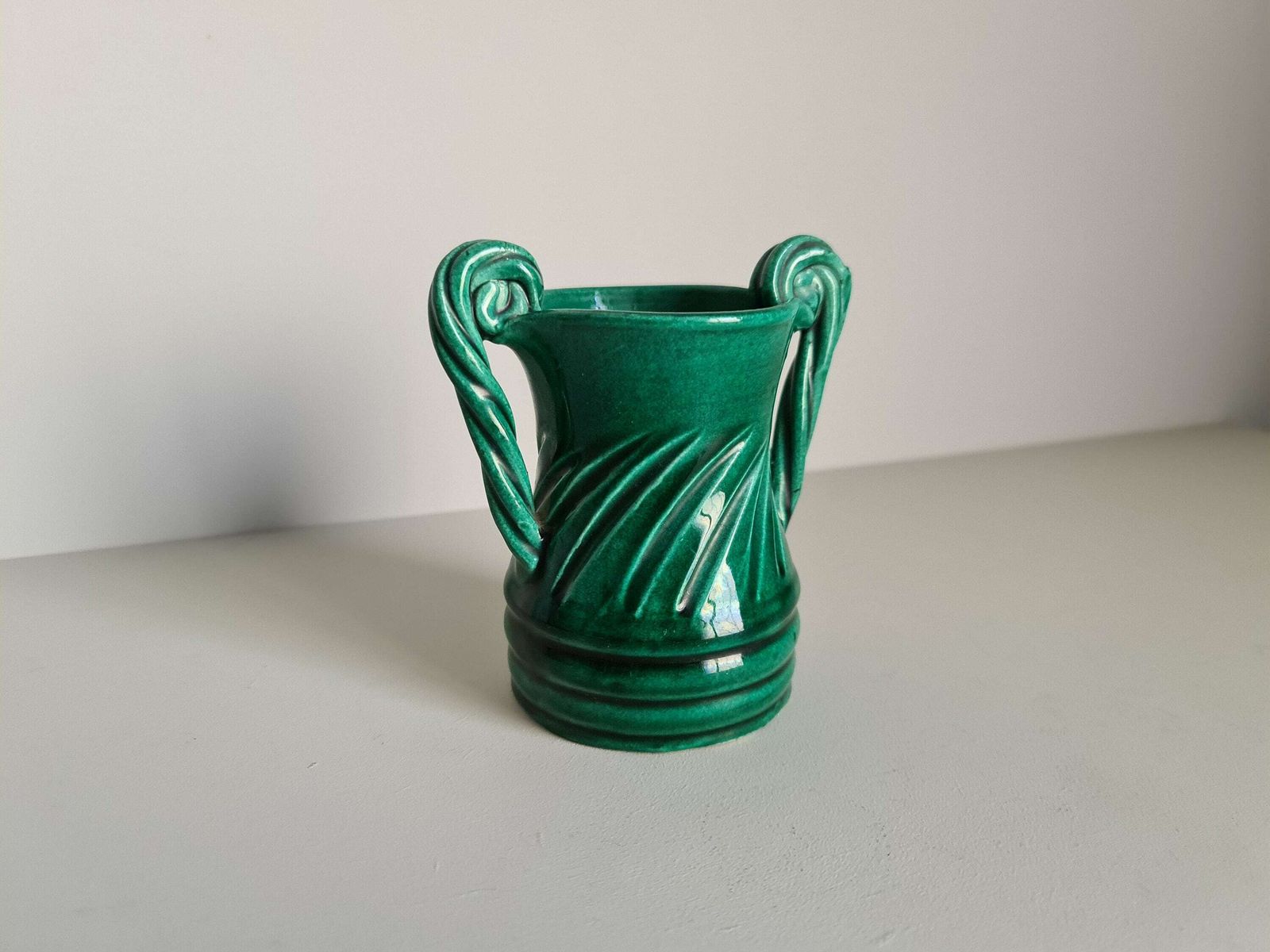 Vase Signed Vallauris Antique Style 1960 / French Ceramic / French Riviera / Artisanal Work / France / 20th Century photo vinterior