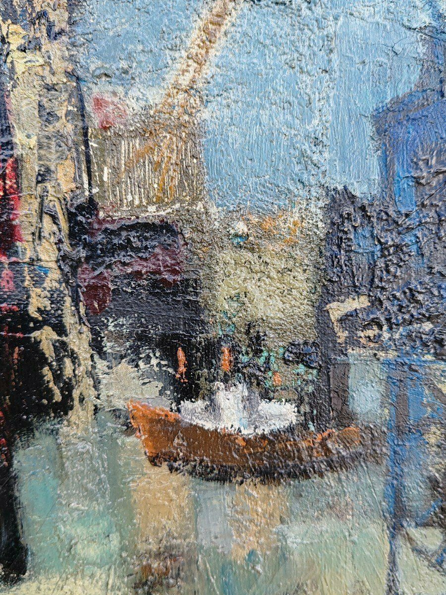 Robert Lepine (1929   2017) Port Of Marseille Oil On Canvas photo vinterior