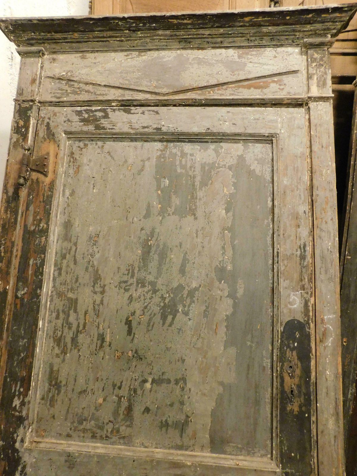 Home Fixtures 4 Antique Lacquered Doors, First Patina And Original Frame, Italy photo