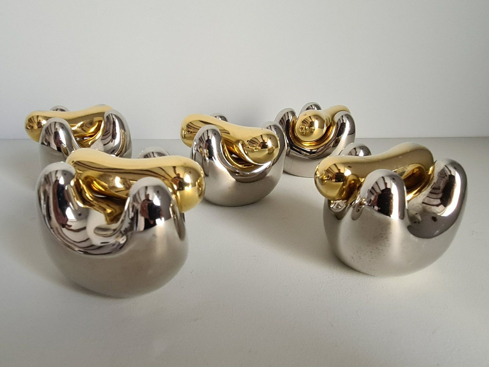 Lot Of 5 Metal Sculptures Representing The Fluid Man / Sculpture / 1970 / Collection / Art / Vintage / Mid Century / 20th Century photo buy