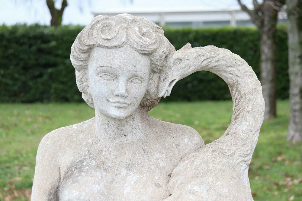 photo buy Early 20th Century Leda And The Swan Garden Statue