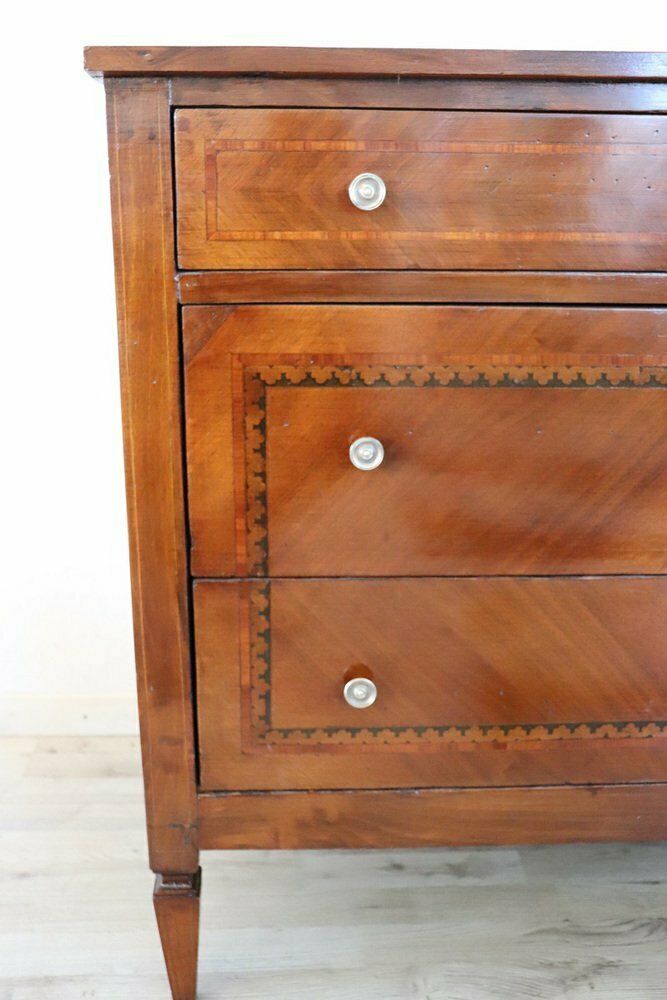 Furniture Chest Of Drawers With Inlay Walnut, 1960s photo