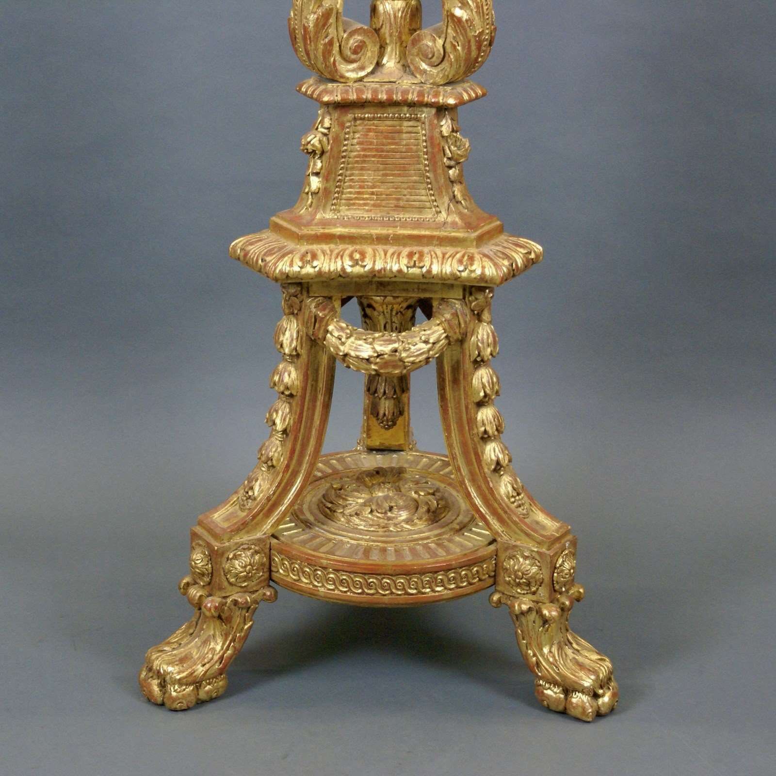 An 18th Century Style Carved Gilt Wood Torchere photo Home Decor